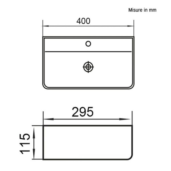 Lavabo in ceramica L40cm