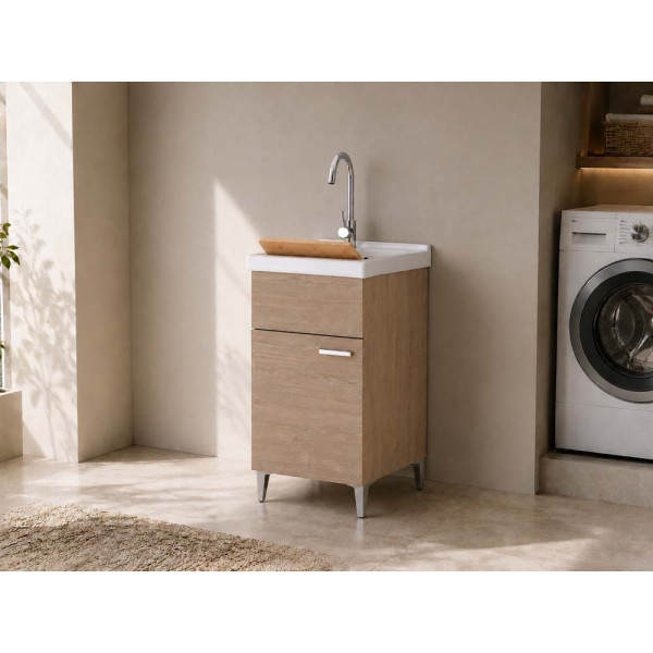 Lavatoio in nobilitato melaminico rovere dolomite
