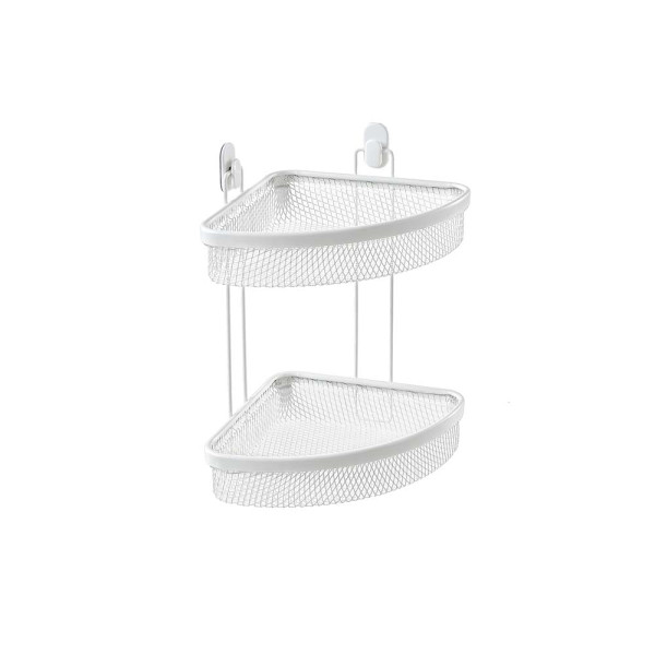 Mensola angolare due ripiani bianca linea Taki