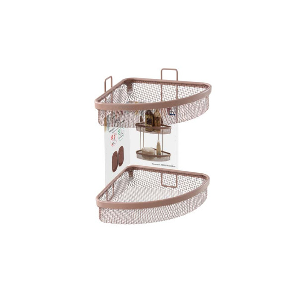 Mensola angolare due ripiani mocha mousse linea Taki