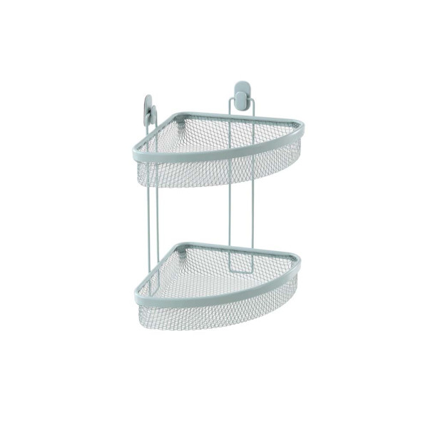 Mensola angolare due ripiani verde acqua linea Taki