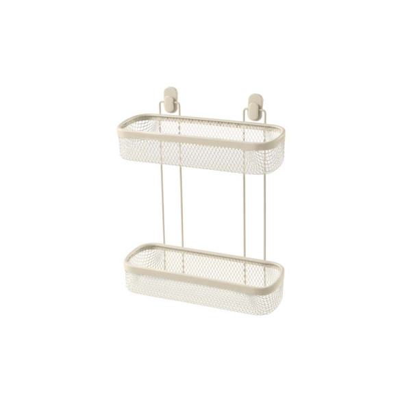 Mensola rettangolare due ripiani crema linea Taki