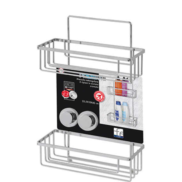 Mensola rettangolare due ripiani linea Premium