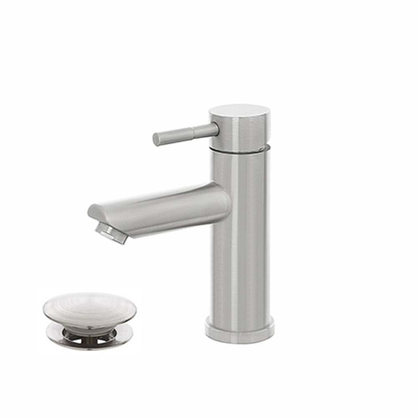 Miscelatore lavabo in acciaio spazzolato serie York