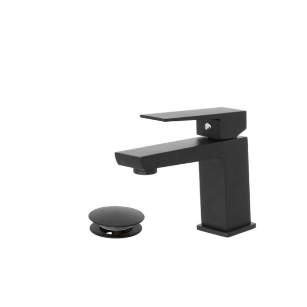 Miscelatore lavabo nero opaco serie Quatra