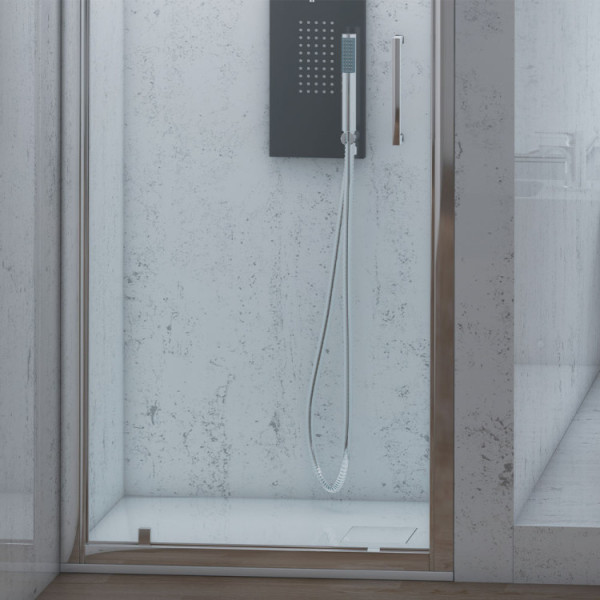 Parete doccia battente linea T-Squared da 70cm, H200cm