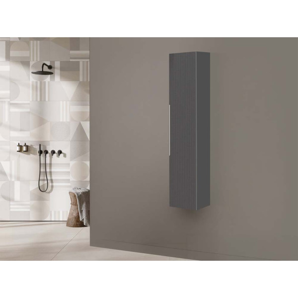 Pensile bagno Burano L30xH150 in mdf e pvc grigio