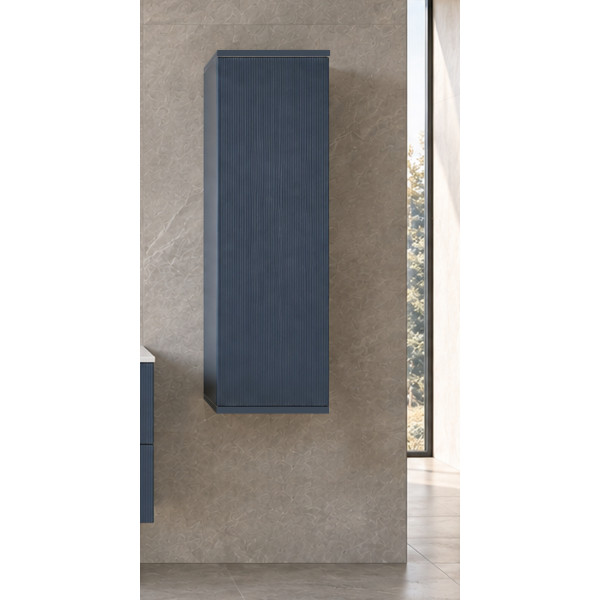 Pensile bagno Kann&egrave; L33xH112 in mdf e pvc blu