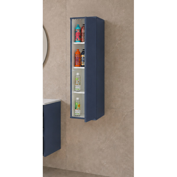 Pensile bagno Kann&egrave; L33xH112 in mdf e pvc blu