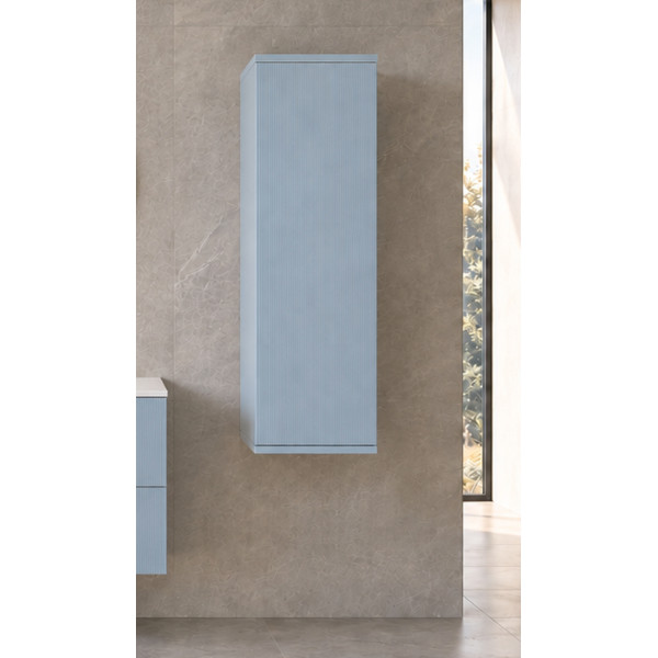 Pensile bagno Kann&egrave; L33xH112 in mdf e pvc celeste