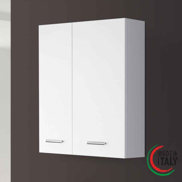 Pensile Stella 60cm in nobilitato melaminico bianco lucido