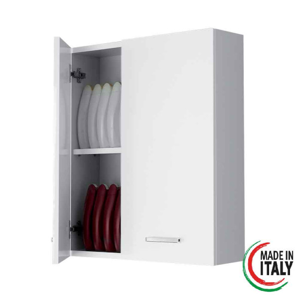 Pensile Stella 60cm in nobilitato melaminico bianco lucido