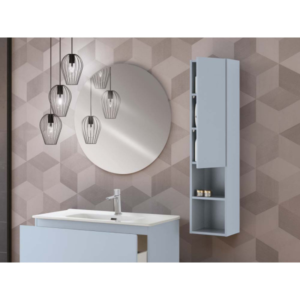 Pensile un'anta H115x30 azzurro polvere linea Light