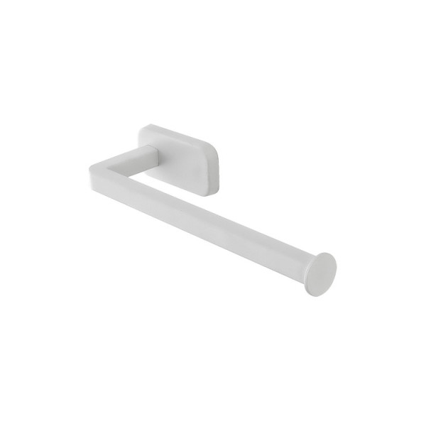 Porta salviette in acciaio inox bianco linea Cubik