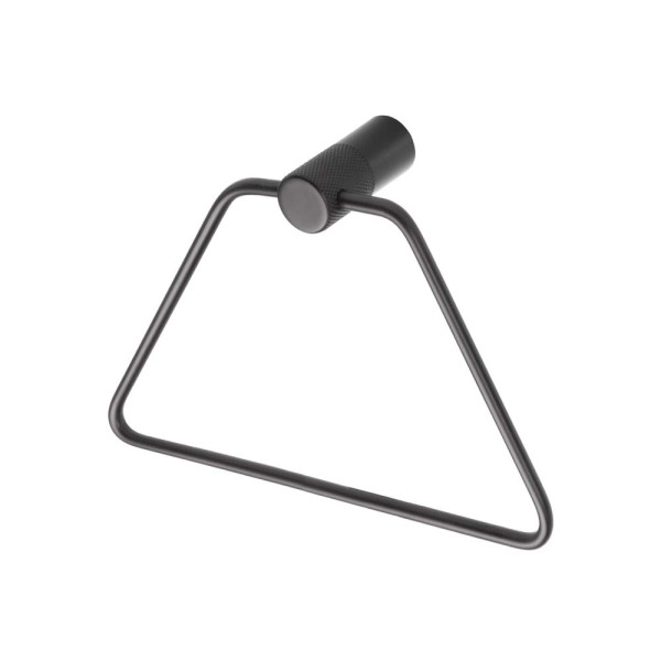 Porta salviette in cromall e alluminio nero linea Aikon