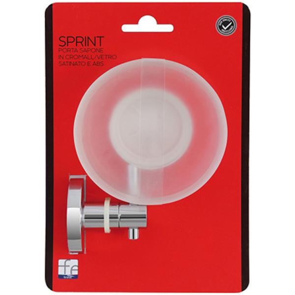 Porta sapone in cromall e vetro satinato linea Sprint