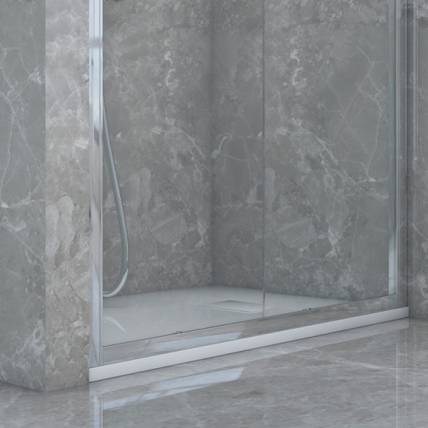 Porta scorrevole trasparente linea T-Squared da 90 cm