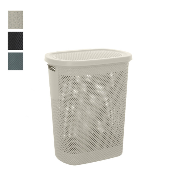 PORTABIANCHERIA PLASTICA 50LT BIANCO LINEA KAMALA