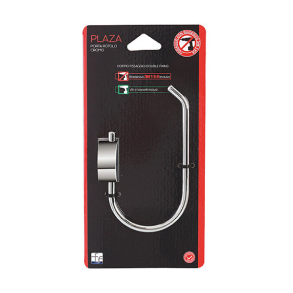 Portarotolo in acciaio cromato linea Plaza