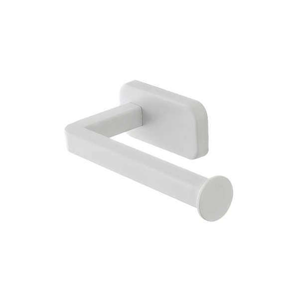 Portarotolo in acciaio inox bianco linea Cubik