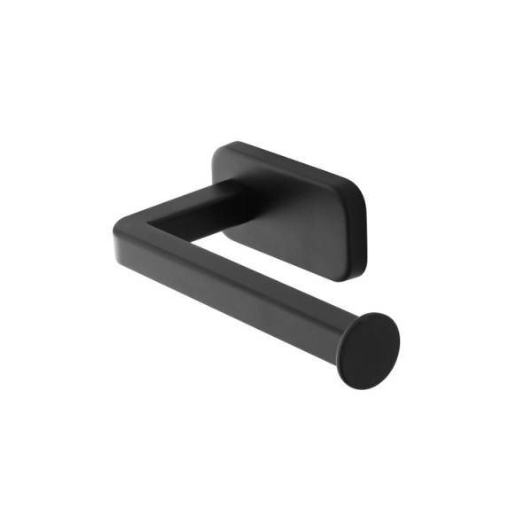 Portarotolo in acciaio inox nero linea Cubik