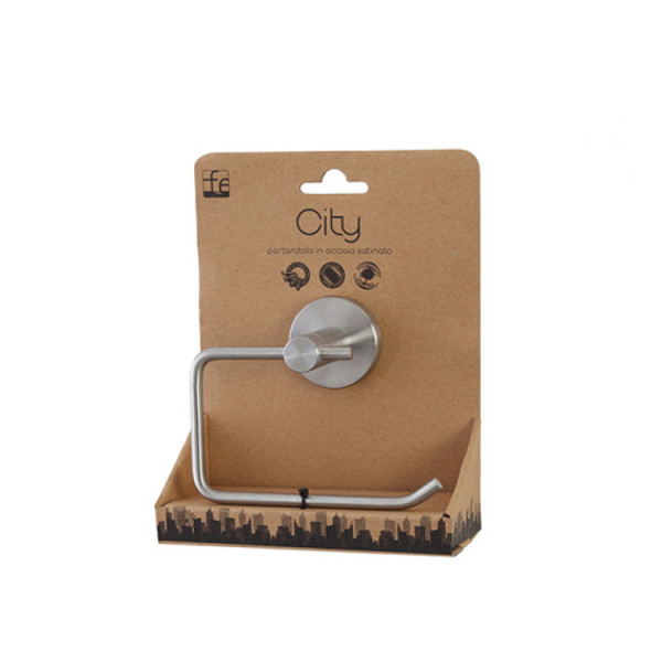 Portarotolo in acciaio satinato linea City