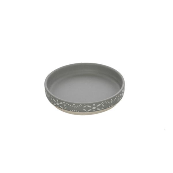 Portasapone in ceramica grigio linea Dallas