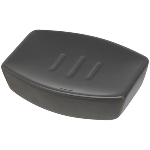 Portasapone in ceramica grigio linea Parigi