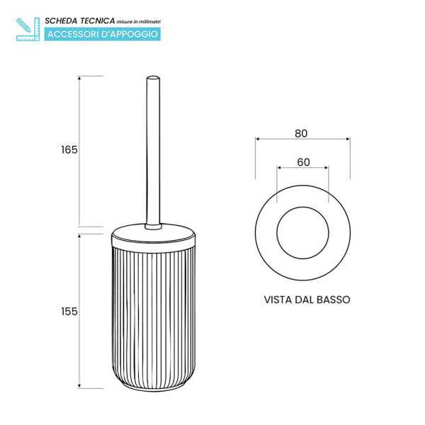 Portascopino in plastica rosa linea Colorado