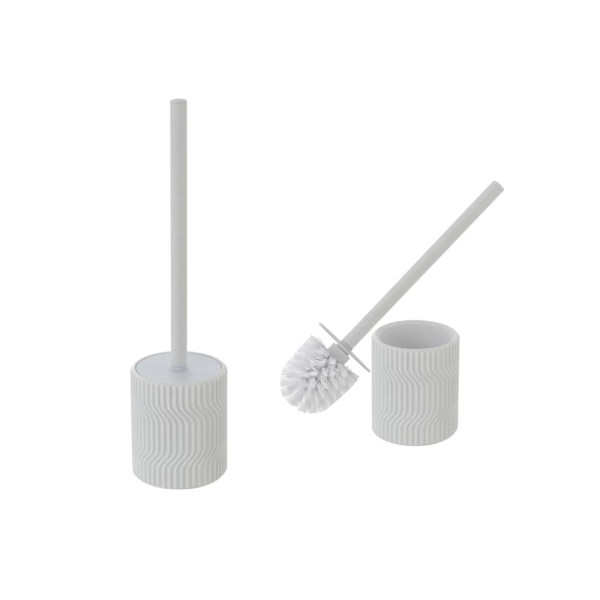 Portascopino in poliresina bianco linea Swing