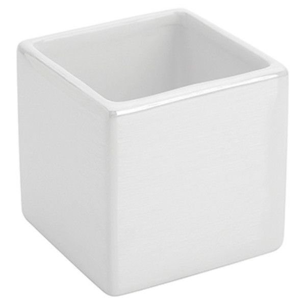 Portaspazzolino in ceramica bianco linea Cuba