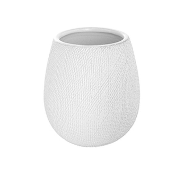 Portaspazzolino in ceramica bianco linea Safari