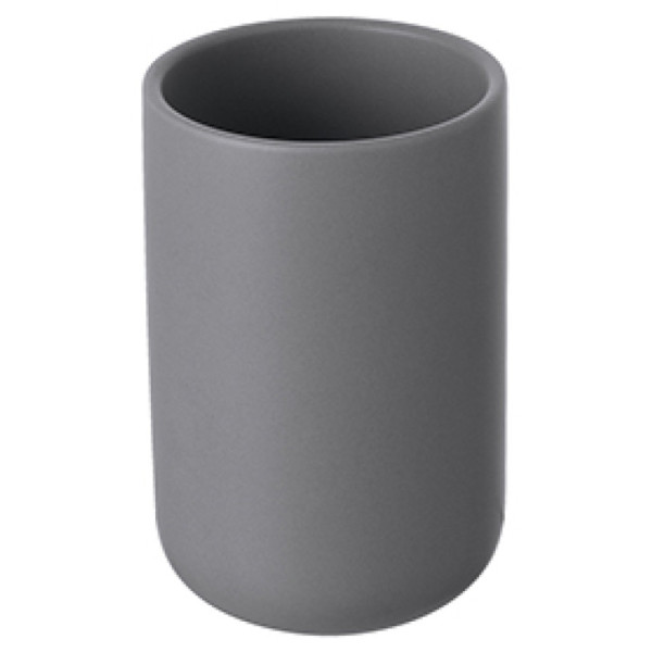 Portaspazzolino in ceramica grigio linea Oslo