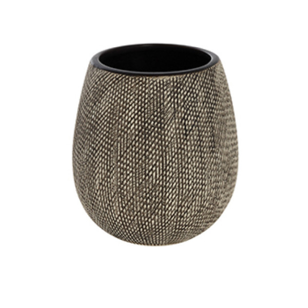 Portaspazzolino in ceramica marrone linea Safari