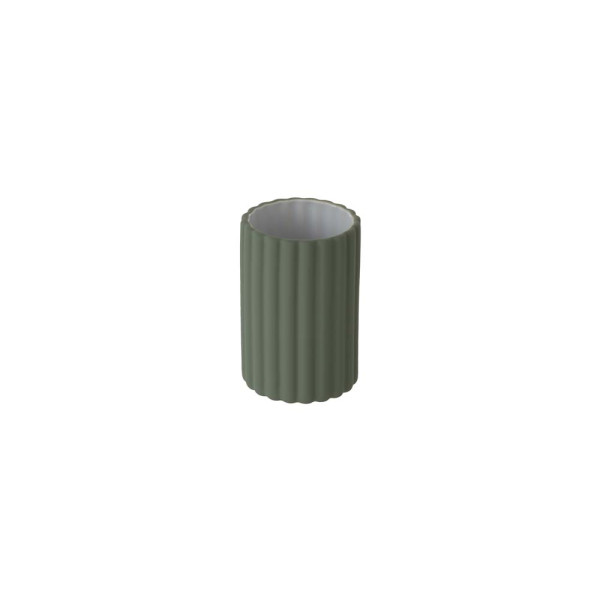 Portaspazzolino in ceramica verde linea Blues