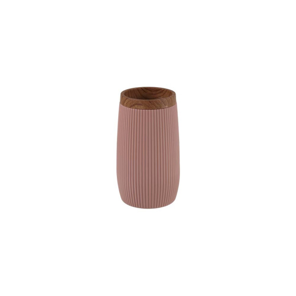 Portaspazzolino in plastica PS e ABS rosa linea London
