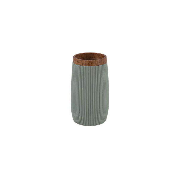 Portaspazzolino in plastica PS e ABS verde linea London