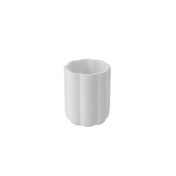 Portaspazzolino in poliresina bianco linea Soul
