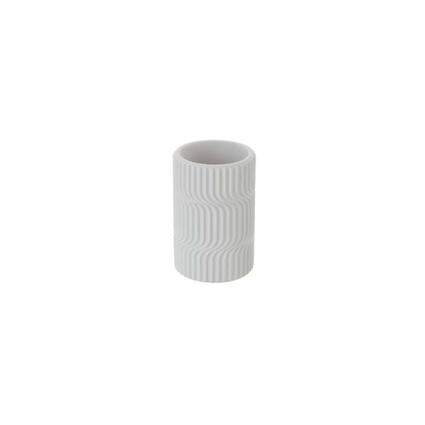 Portaspazzolino in poliresina bianco linea Swing