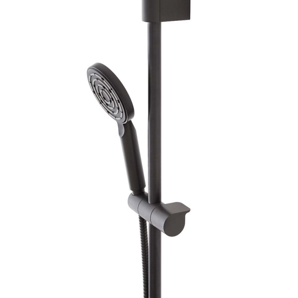 Saliscendi con doccetta tonda nero Hidra Style