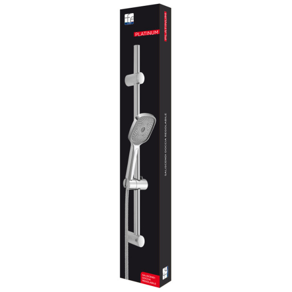 Saliscendi cromato con doccetta monofunzione