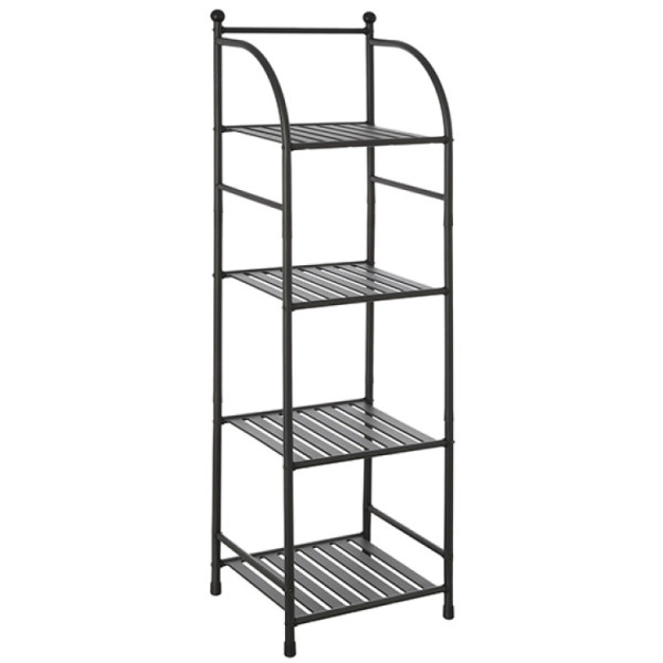 Scaffale quattro ripiani in metallo nero