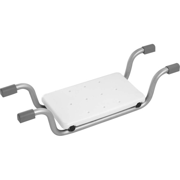 Sedile per vasca silver/bianco in alluminio e LDPE