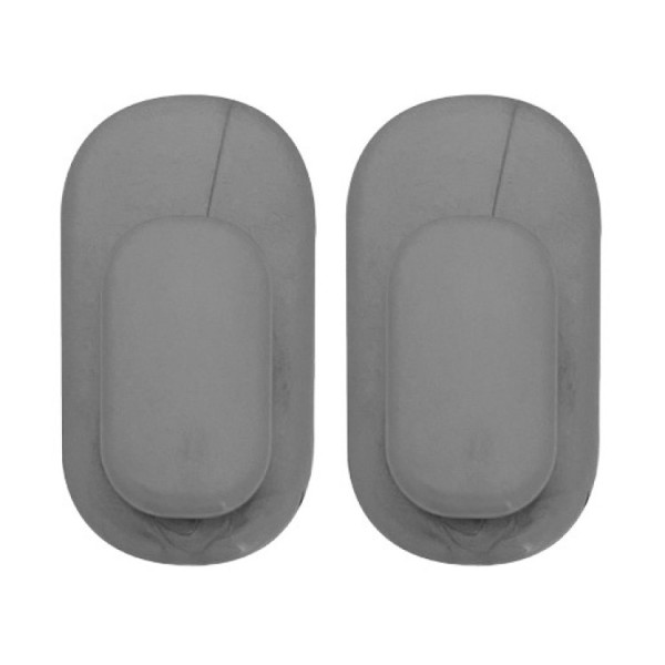 SET 2 GANCI IN PLATICA ARGENTO