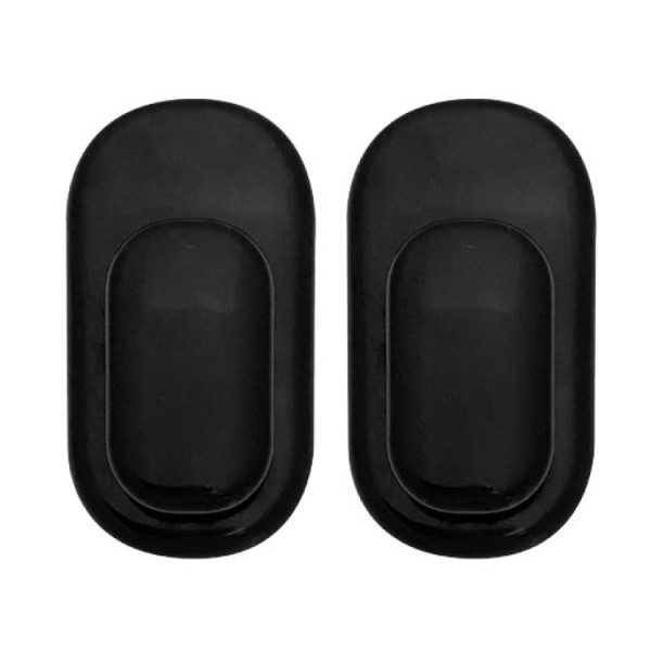 SET 2 GANCI IN PLATICA NERO