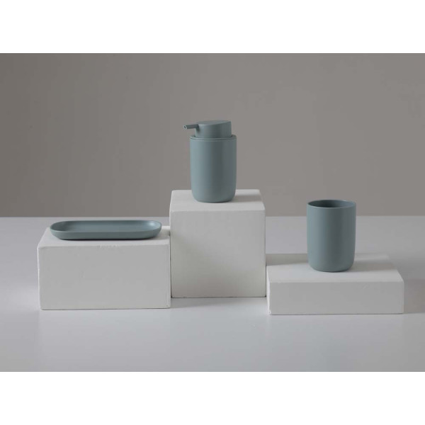 Set appoggio 3pz in plastica verde acqua linea Taki