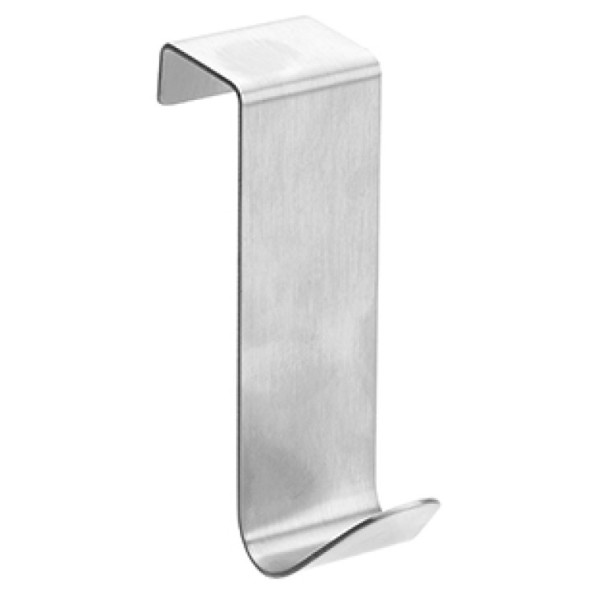 Set due ganci in acciaio satinato