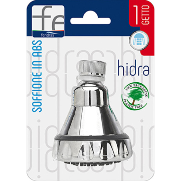 Soffione doccia in abs cromato dia 8 cm