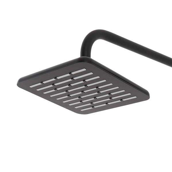 Soffione quadrato nero 20x20cm Hidra Style