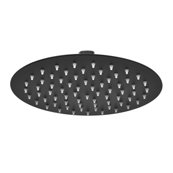 Soffione tondo nero opaco platinum dia 20 cm